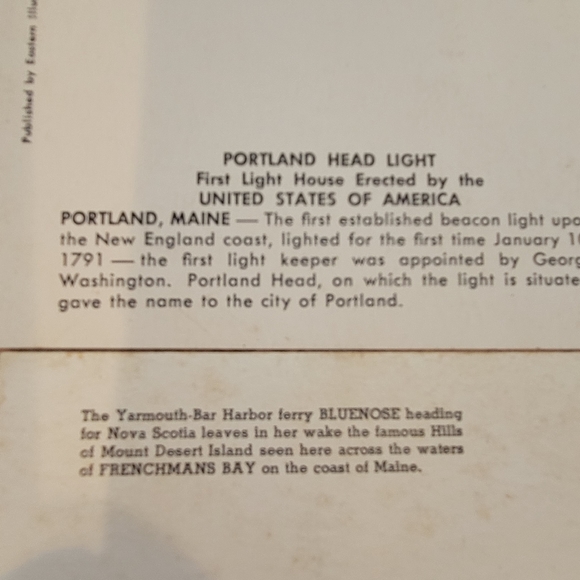 9 Vintage XL Postcards ~ New England ~ VT ~ NH ~ ME ~ Portland ~ Autumn~ Scenic - Picture 14 of 15